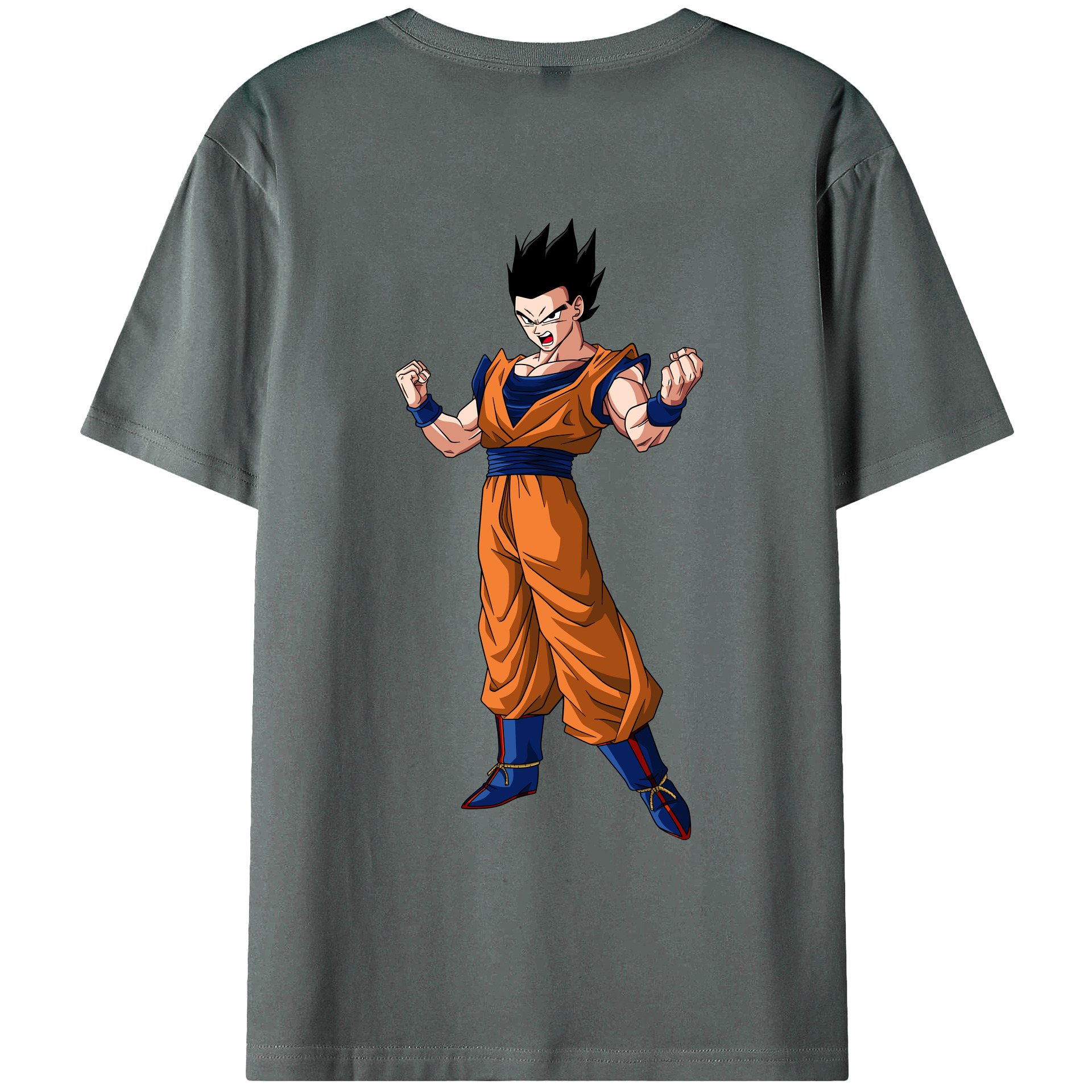 （画像用） ドラゴンボール 孫 悟飯（そんごはん）DRAGON BALL Son Gohan 綿100％ メンズ半袖Tシャツ（バックプリント） 通気性